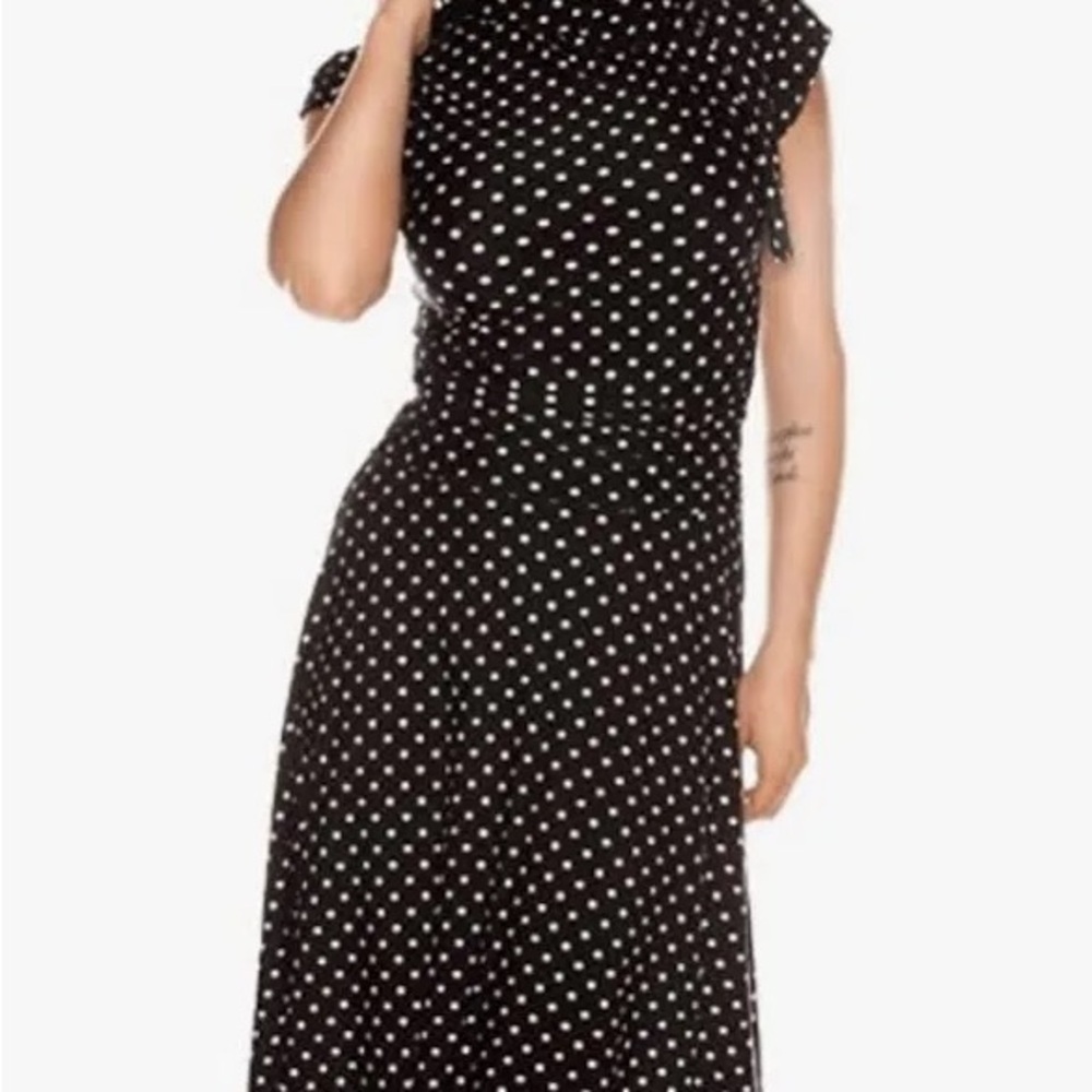 Folter Bridget Bombshell Black Polka Dot Dress